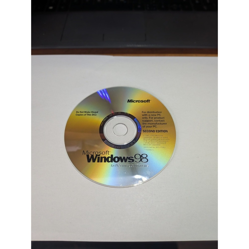 Microsoft Windows 98 Upgrade Second Edition Vintage - CD